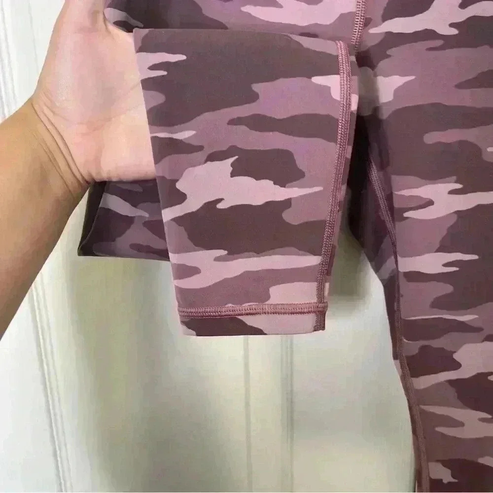 Athleta Elation 7/8 Tight Leggings Mauve Pink Camo High Rise Sz SP - Picture 7 of 8